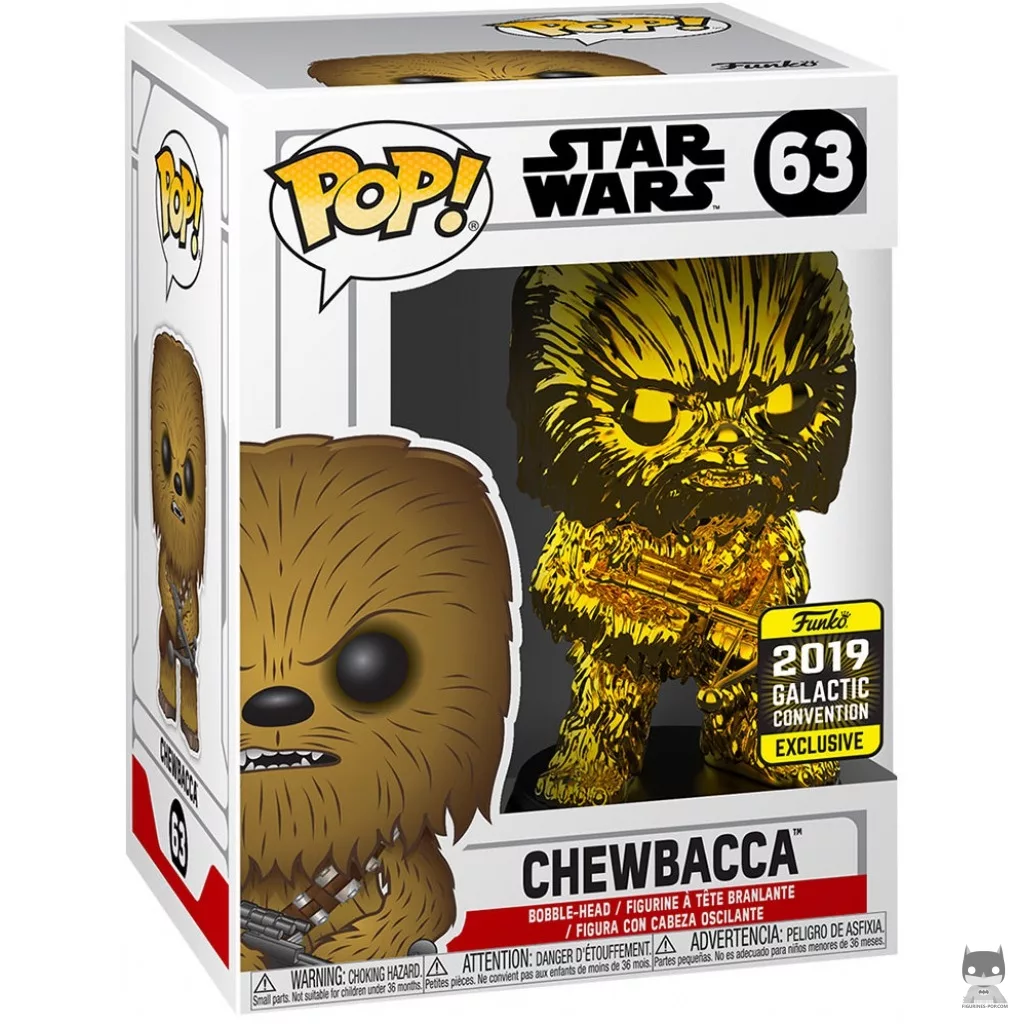 Figura Funko Pop! Chewbacca (Dorado) en su caja