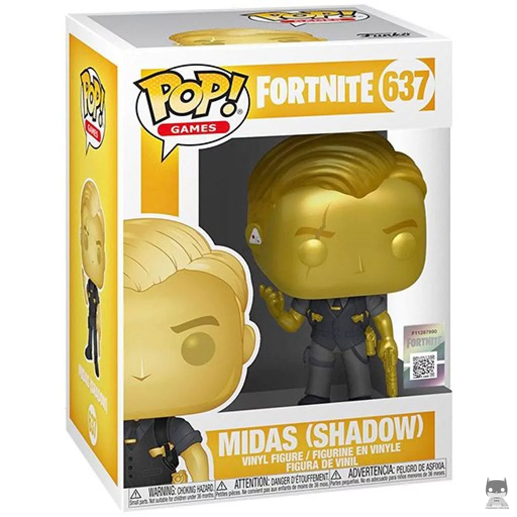 Figura Funko Pop! Midas (Sombra) (Dorado) en su caja