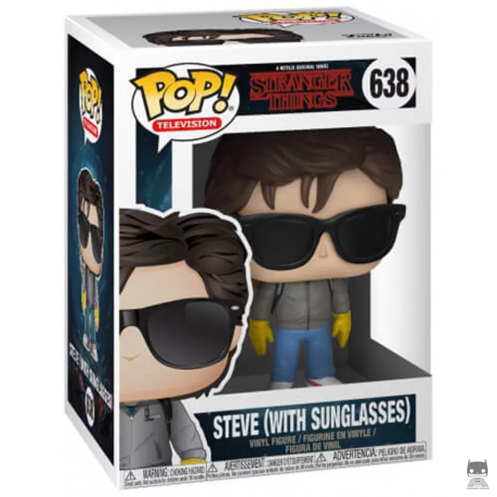 Figura Funko Pop! Steve con gafas de sol en su caja