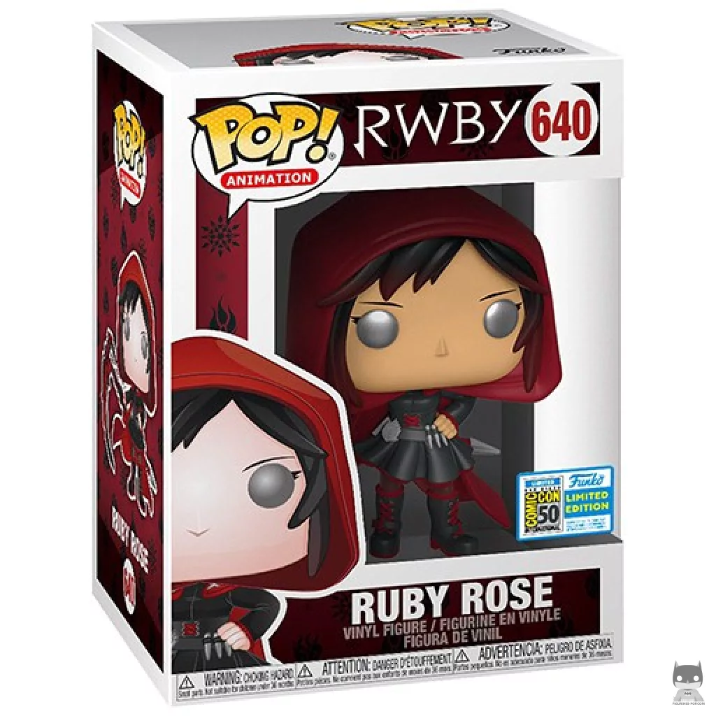 Figura Funko Pop! Ruby Rose con capucha en su caja