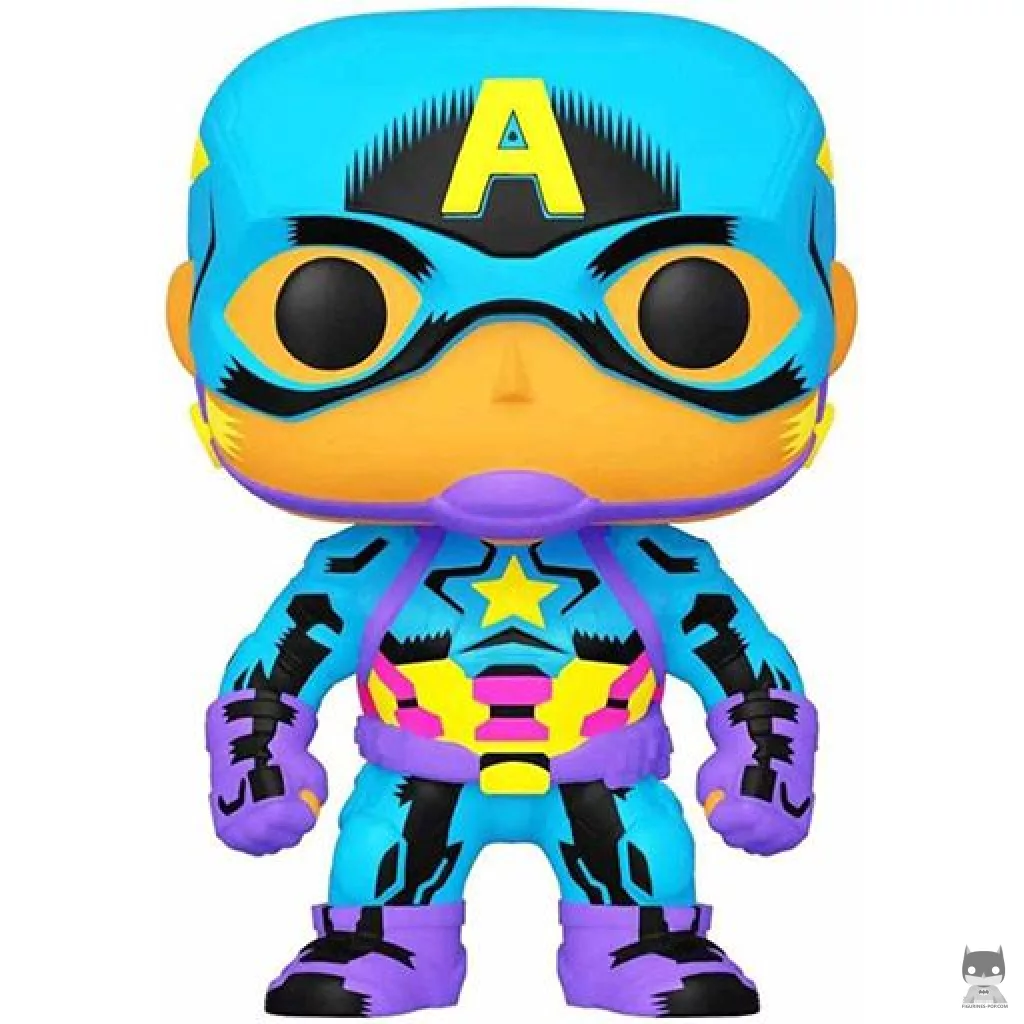 Figura Funko Pop! Capitán América (Luz negra) (Marvel Comics)