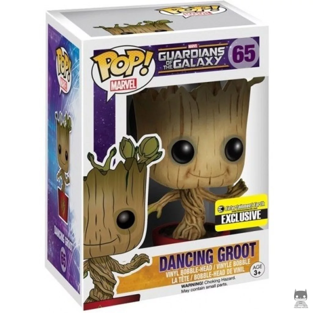Figura Funko Pop! Groot bailando en su caja