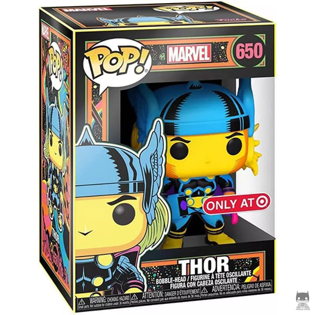 Figura Funko Pop! Thor (Luz negra) en su caja