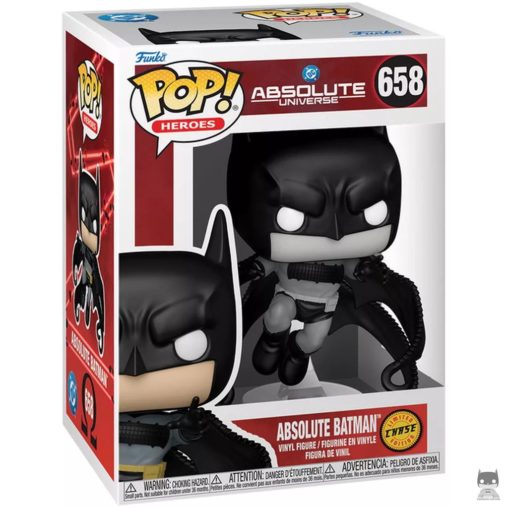 Figura Funko Pop! Absolute Batman (Chase & Blanco y negro) en su caja