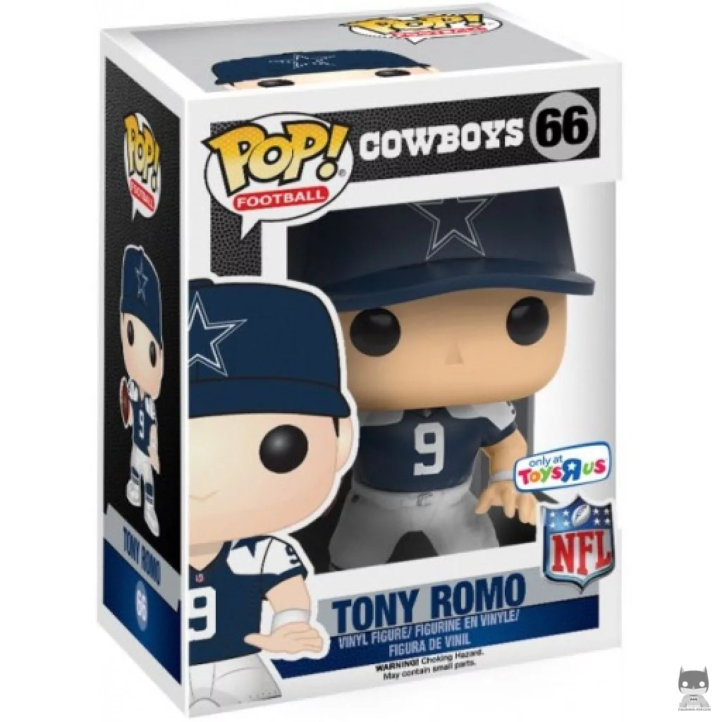 Figura Funko Pop! Tony Romo (Camiseta retro) en su caja