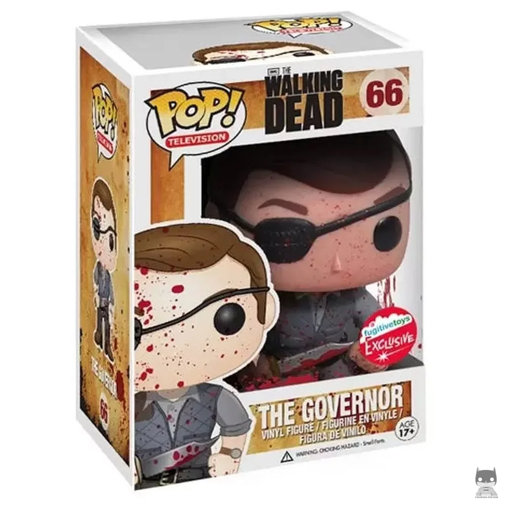 Figura Funko Pop! El Gobernador (Ensangrentado) en su caja