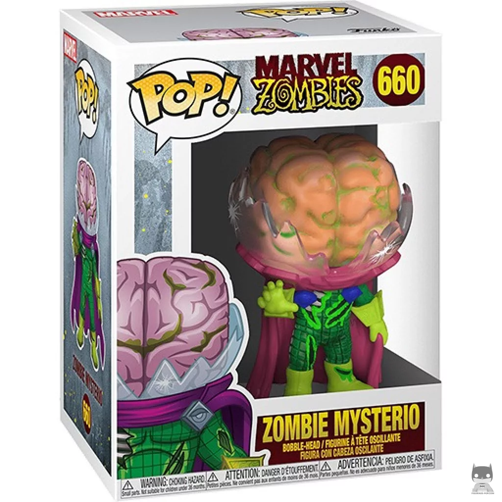 Figura Funko Pop! Mysterio zombi en su caja