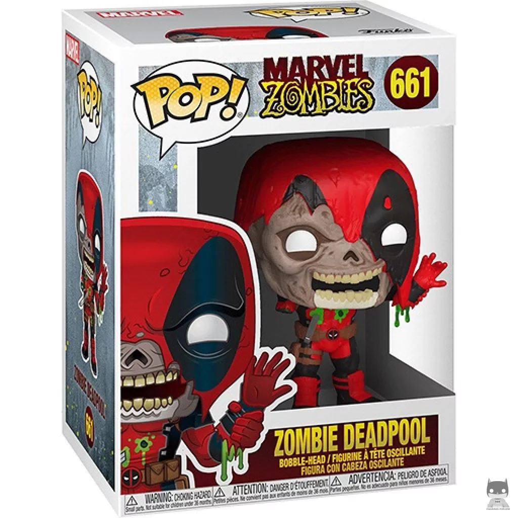 Figura Funko Pop! Deadpool zombi en su caja