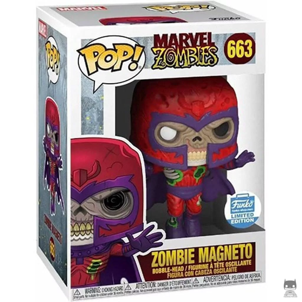 Figura Funko Pop! Magneto zombi en su caja