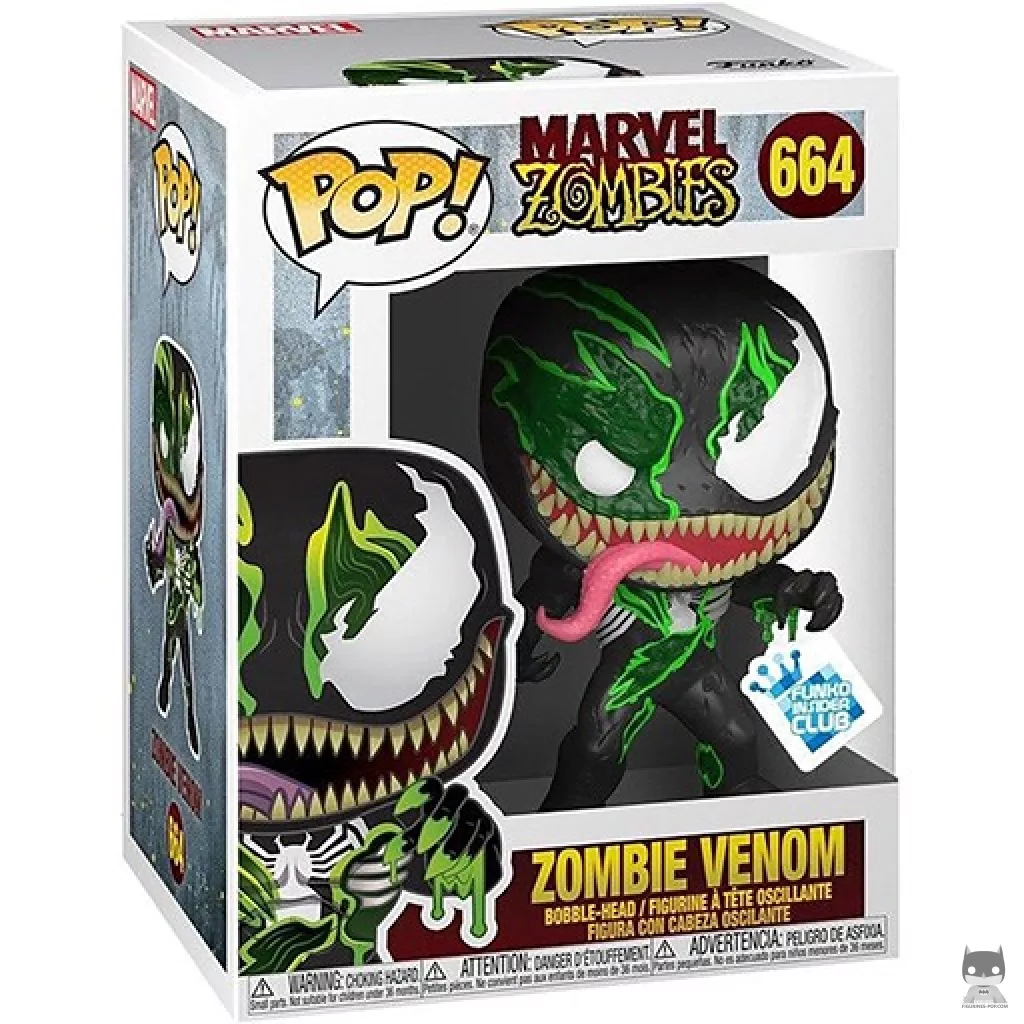 Figura Funko Pop! Venom zombi en su caja
