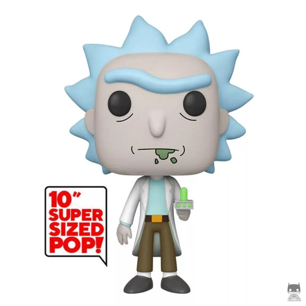 Figura Funko Pop! Rick con pistola de portales (Supersized) (Rick y Morty)