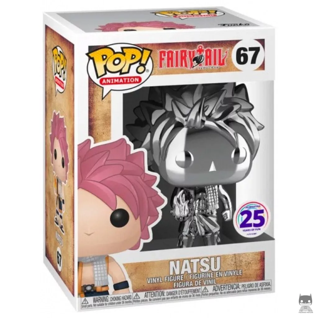 Figura Funko Pop! Natsu Dragneel (Cromado) en su caja