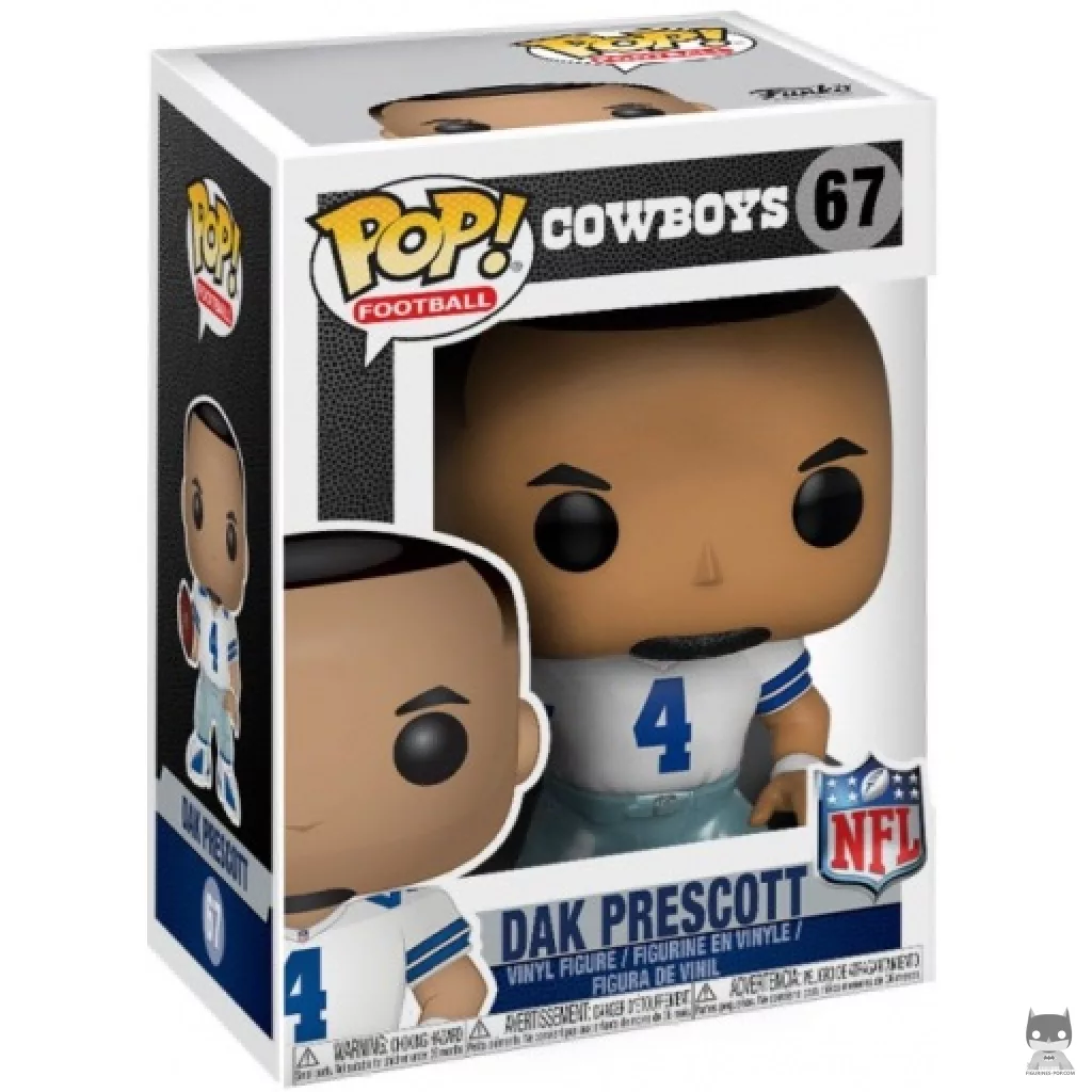Figura Funko Pop! Dak Prescott (Cowboys local) en su caja