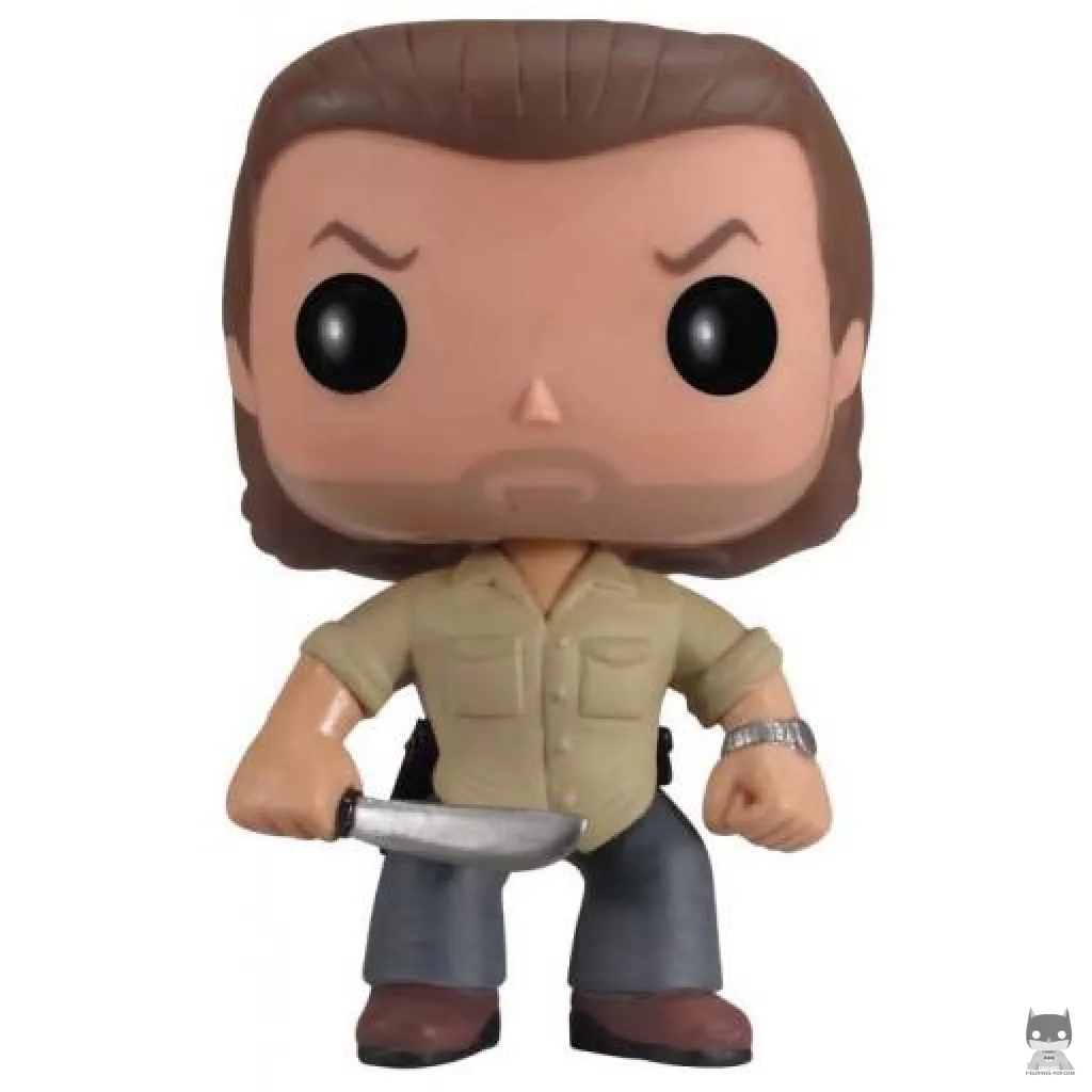 Figura Funko Pop! Rick Grimes en el patio de la prisión (The Walking Dead)