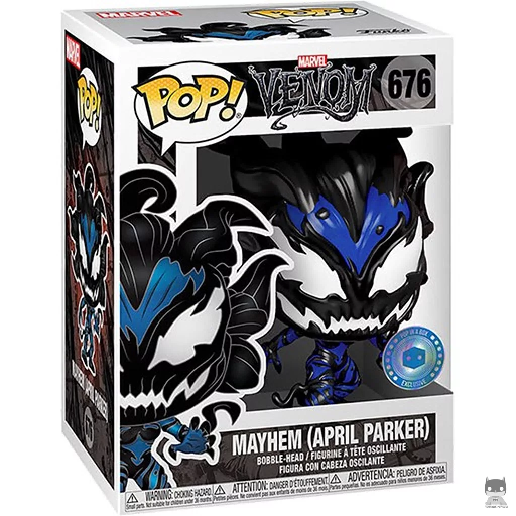 Figura Funko Pop! Mayhem (April Parker) en su caja
