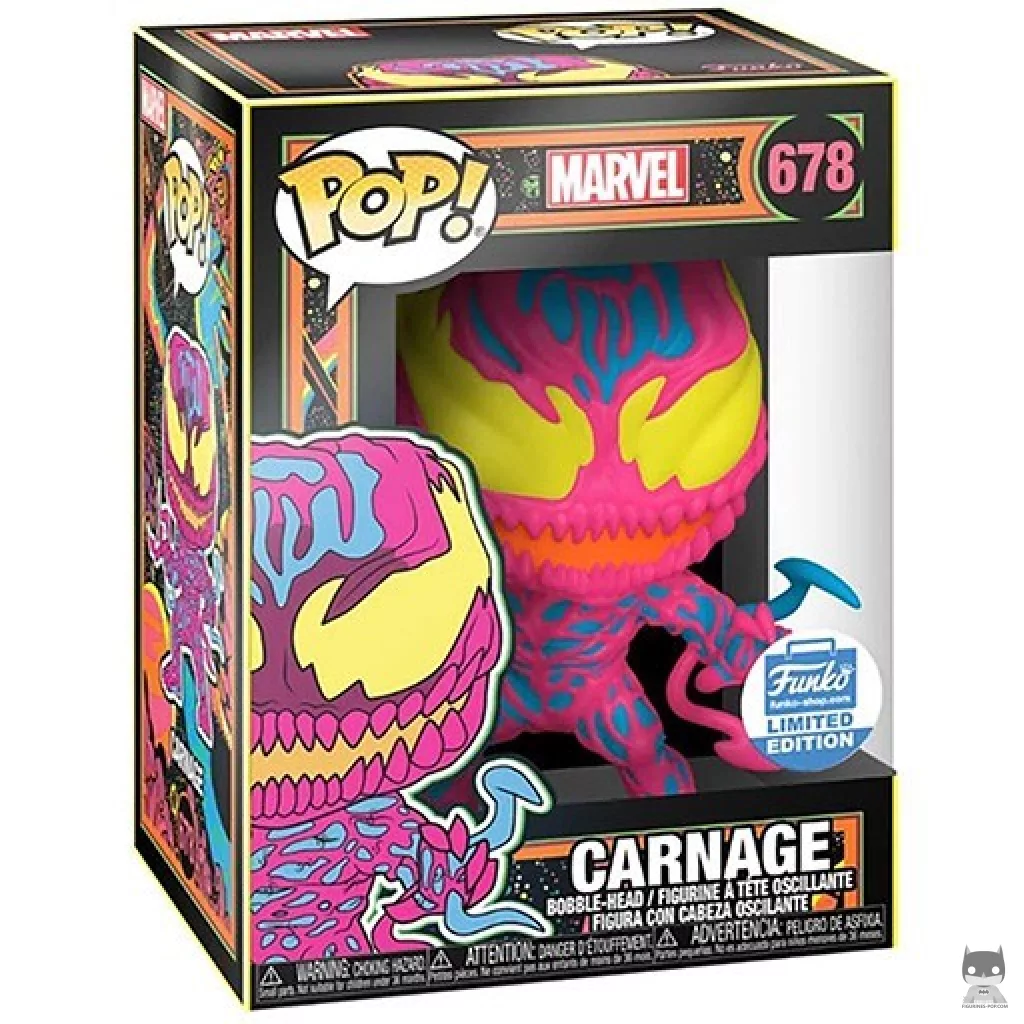 Figura Funko Pop! Matanza (Luz negra) en su caja