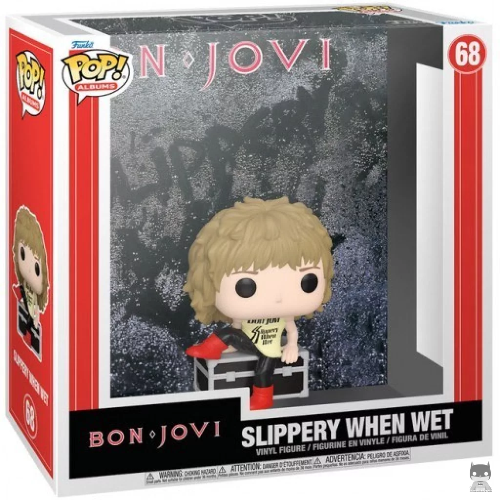Figura Funko Pop! Bon Jovi: Slippery When Wet en su caja