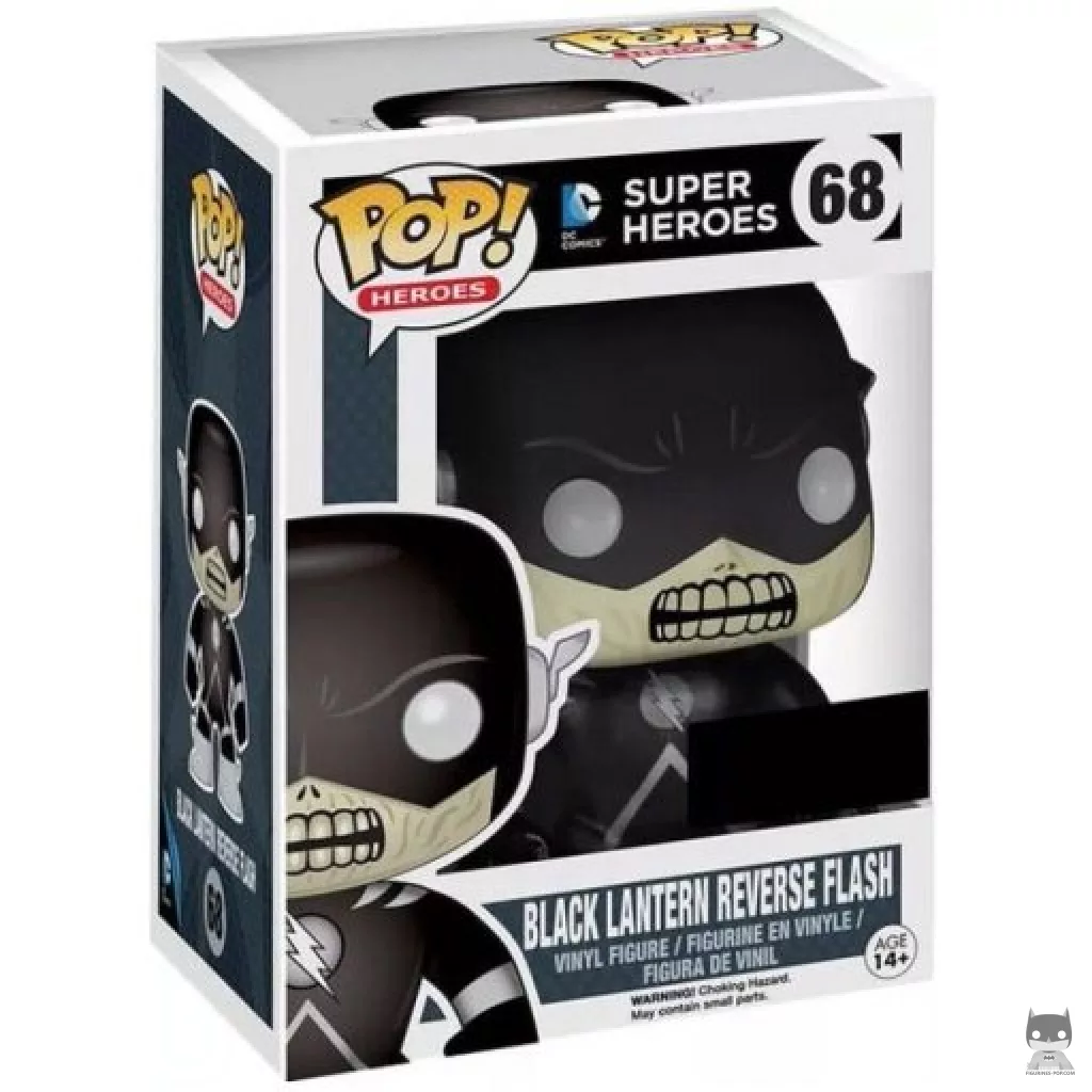 Figura Funko Pop! Flash Reverso Linterna Negra en su caja