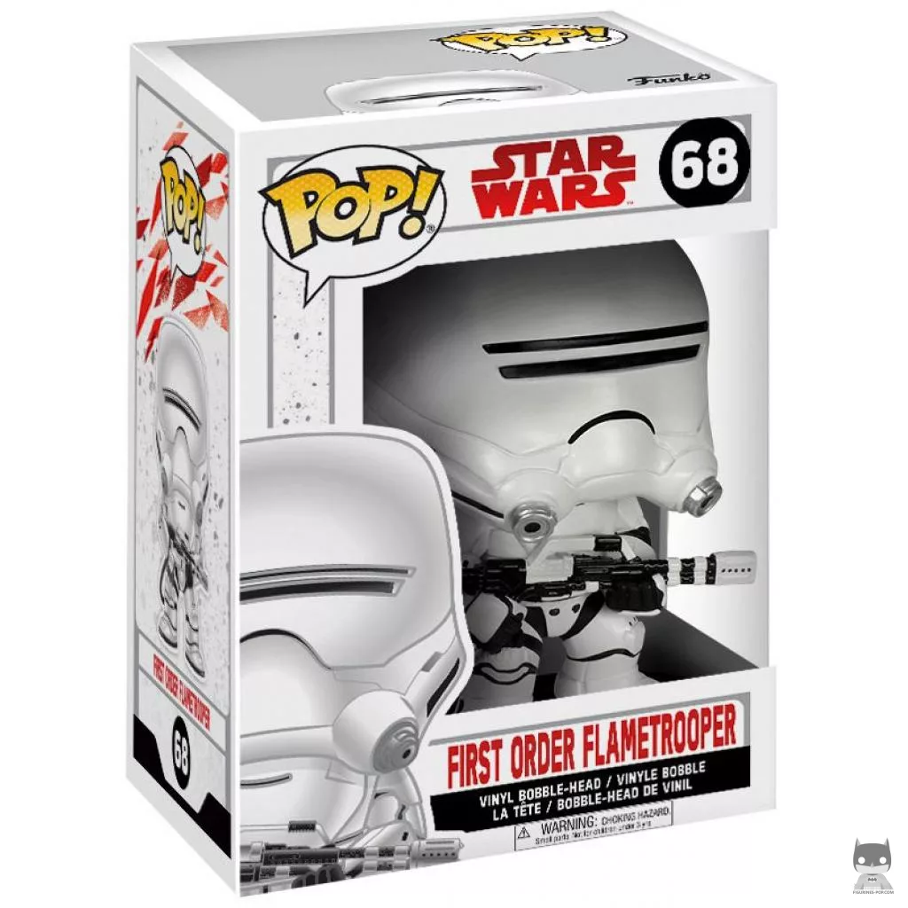 Figura Funko Pop! Soldado lanzallamas de la Primera Orden en su caja