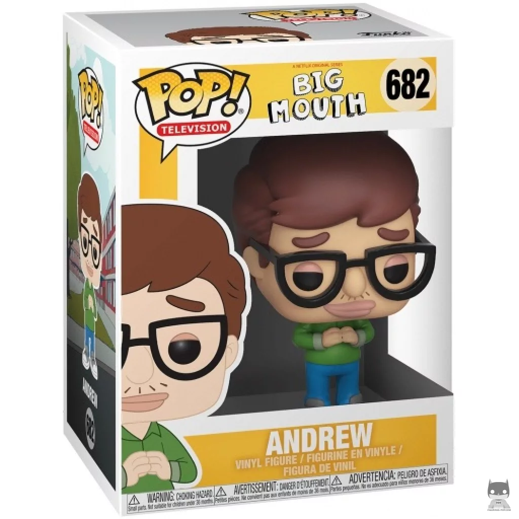 Figura Funko Pop! Andrew en su caja