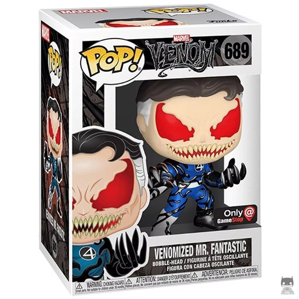Figura Funko Pop! Mister Fantástico venomizado (Metalizado) en su caja