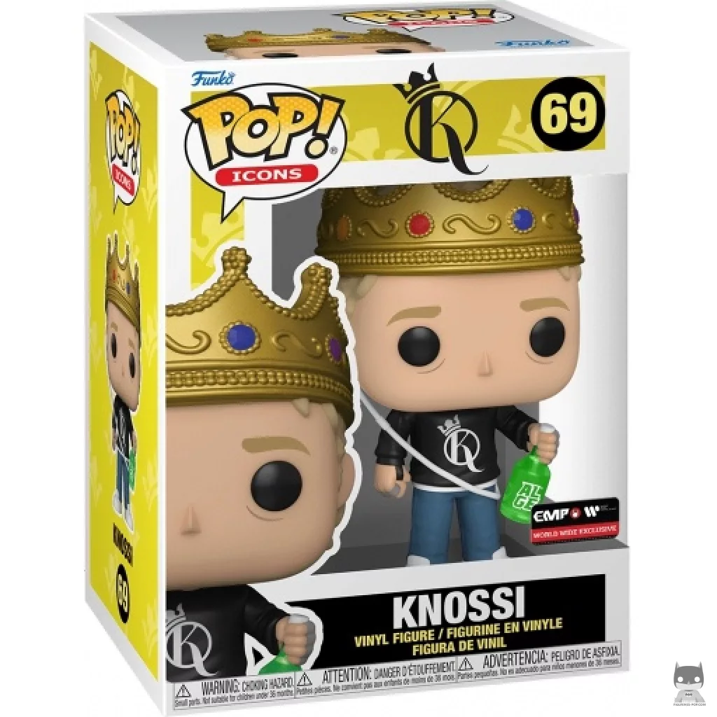 Figura Funko Pop! Knossi pintura dorada en su caja