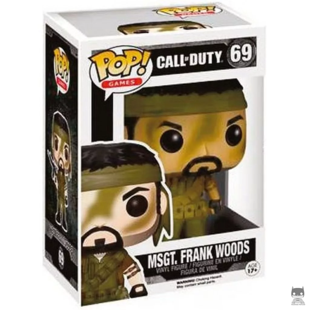 Figura Funko Pop! MSGT Frank Woods en su caja