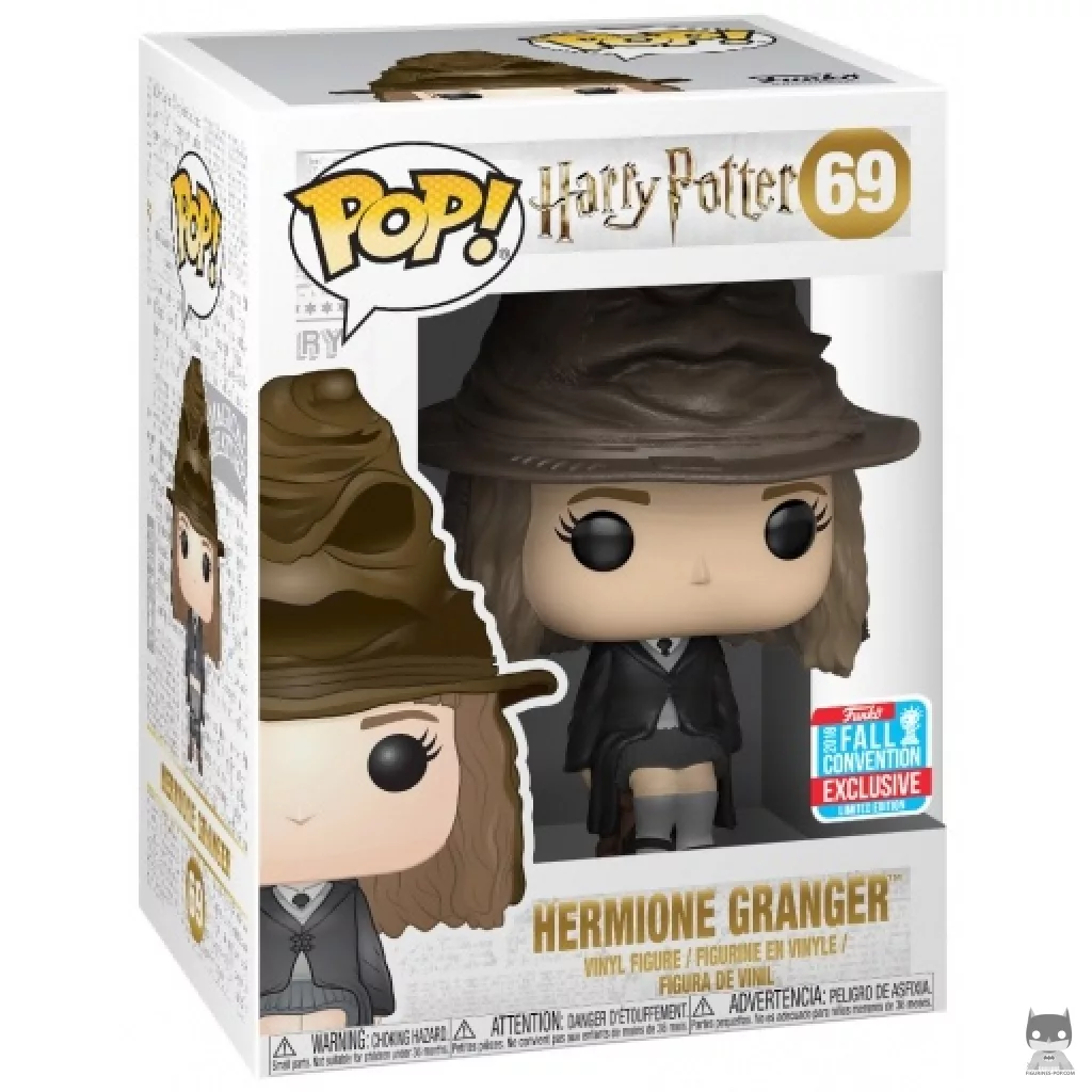 Figura Funko Pop! Hermione Granger con Sombrero Seleccionador en su caja