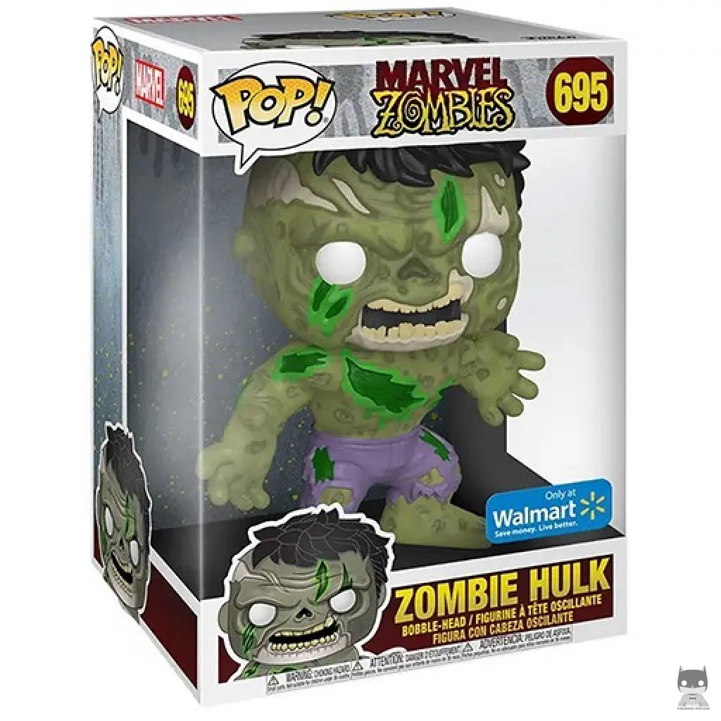 Figura Funko Pop! Hulk zombi (Supersized) en su caja