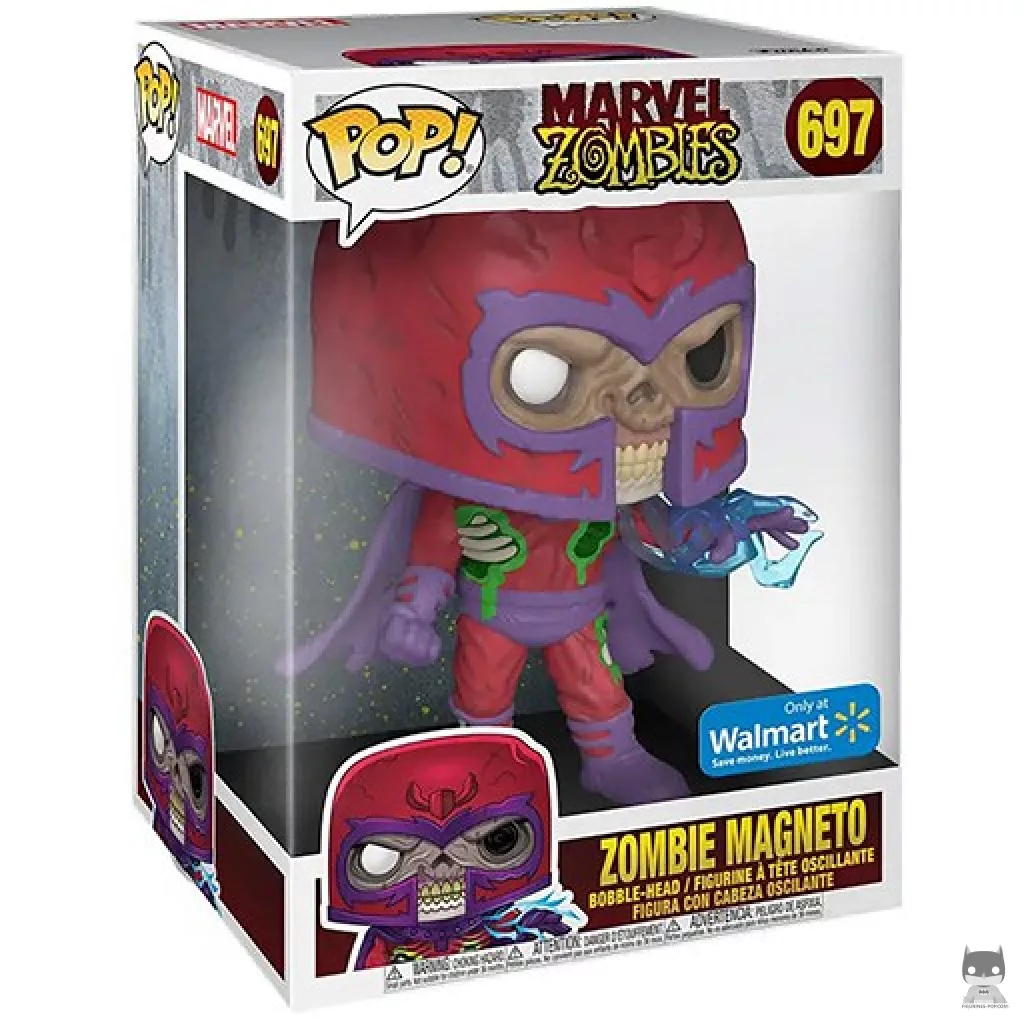 Figura Funko Pop! Magneto zombi (Supersized) en su caja