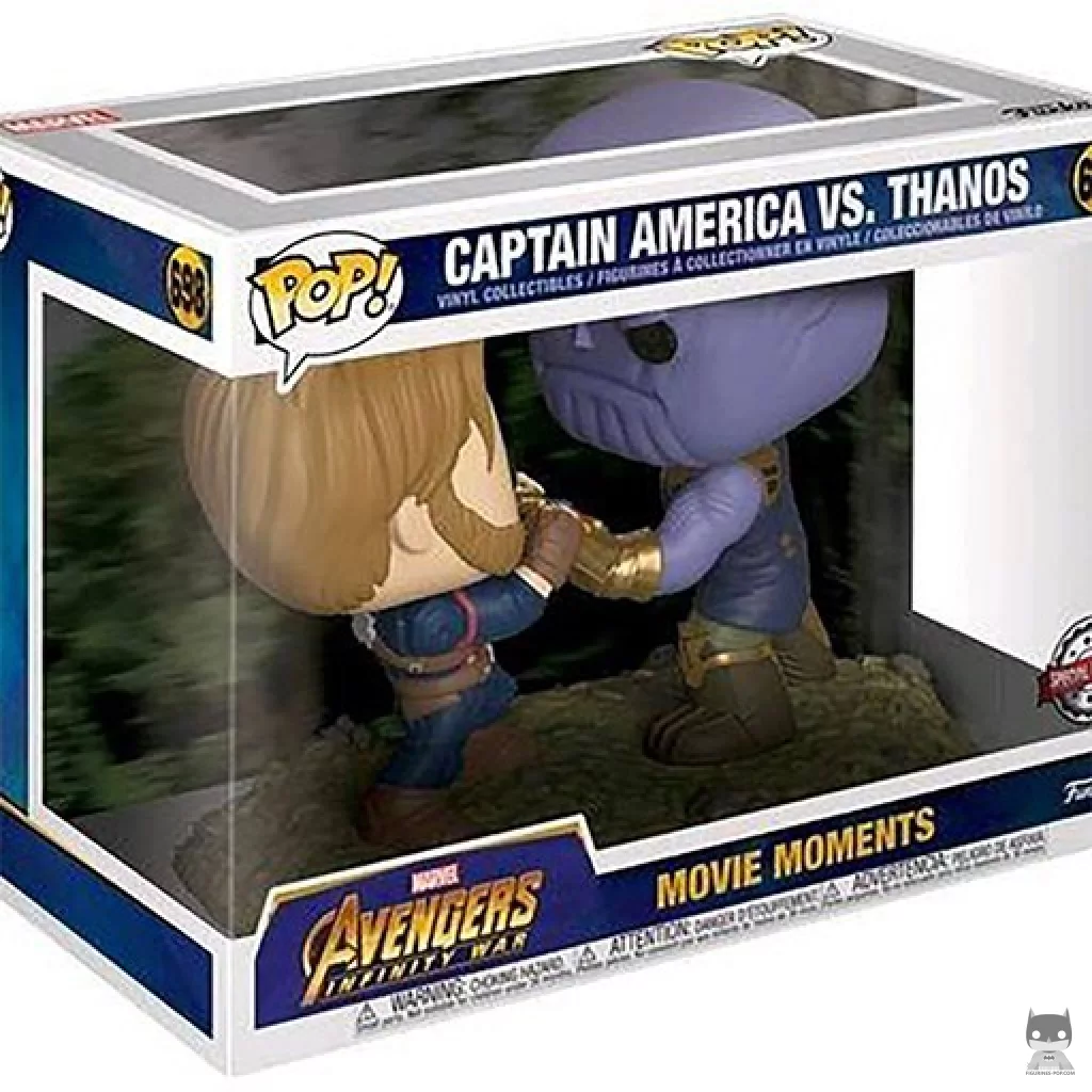 Figura Funko Pop! Capitán América vs Thanos en su caja