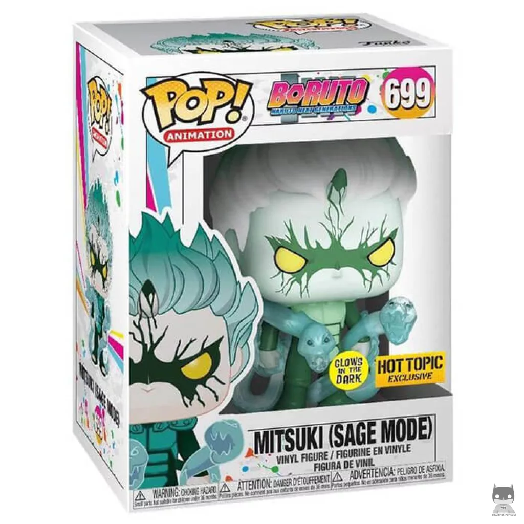Figura Funko Pop! Mitsuki (Modo Sabio) (Brilla en la oscuridad) en su caja