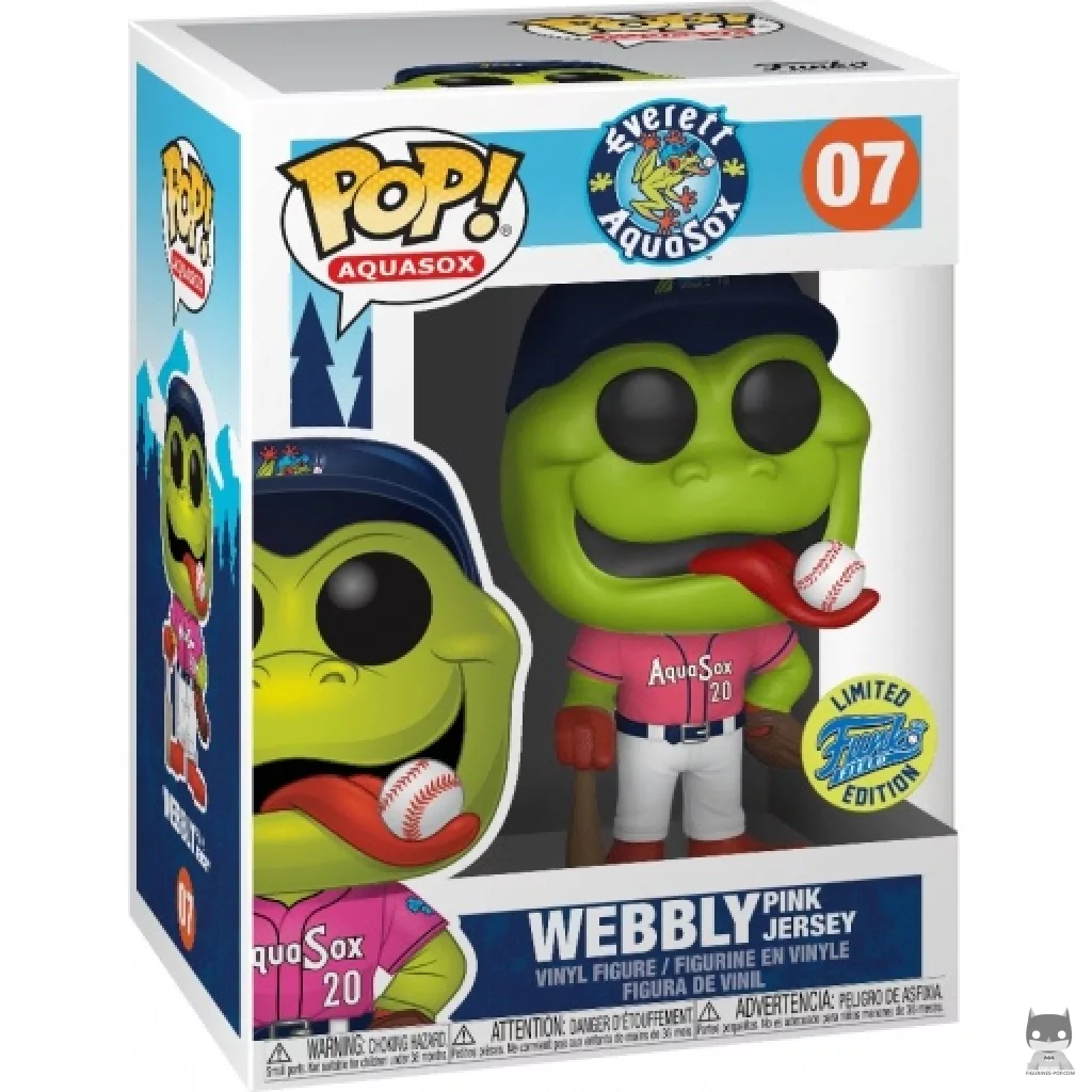 Figura Funko Pop! Webbly camiseta rosa en su caja