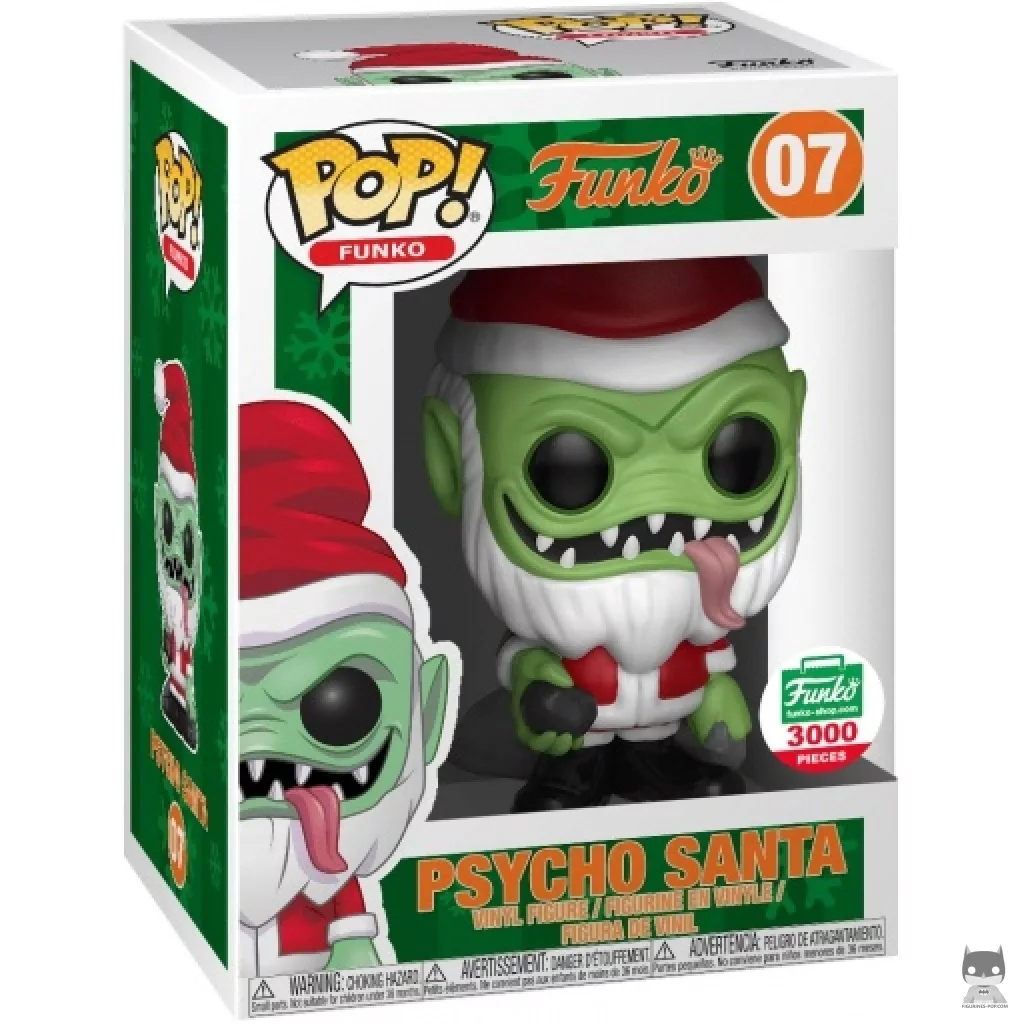 Figura Funko Pop! Psycho Santa (Verde) en su caja