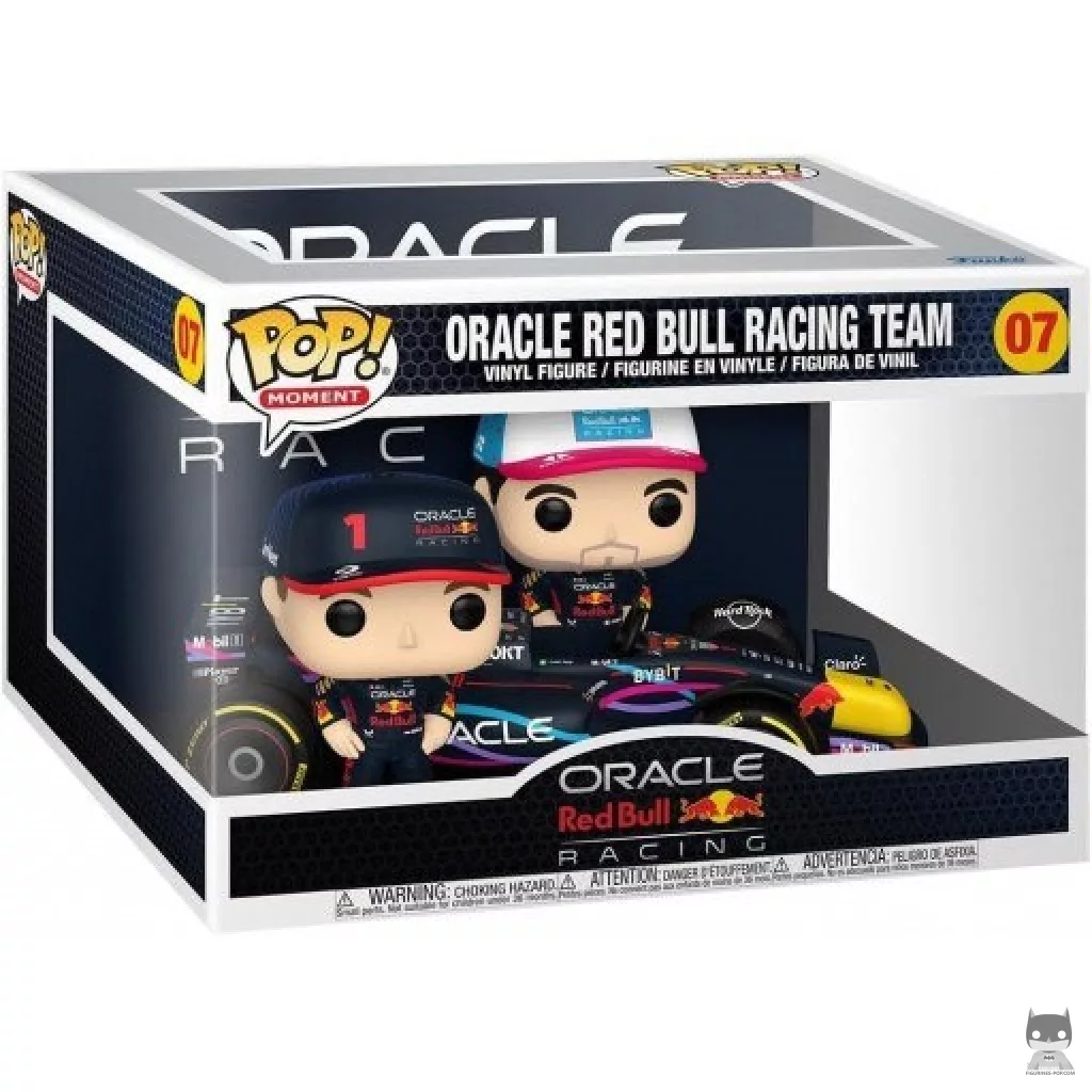 Figura Funko Pop! Equipo Oracle Red Bull Racing en su caja