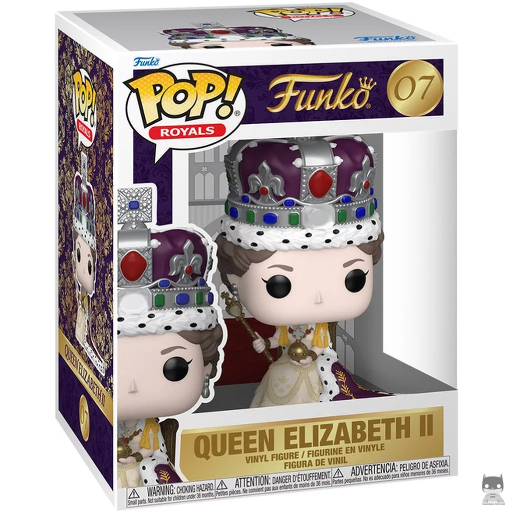 Figura Funko Pop! Reina Isabel II (Coronación) en su caja