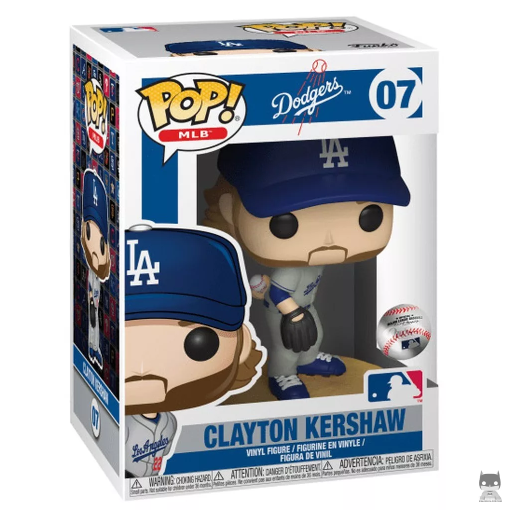 Figura Funko Pop! Clayton Kershaw en su caja