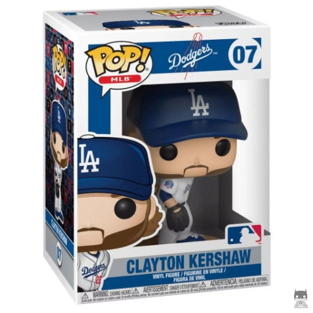 Figura Funko Pop! Clayton Kershaw en su caja