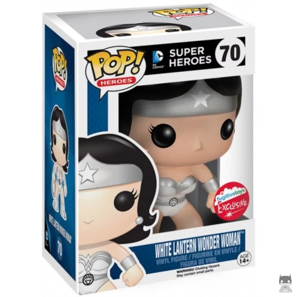 Figura Funko Pop! Wonder Woman Linterna Blanca en su caja