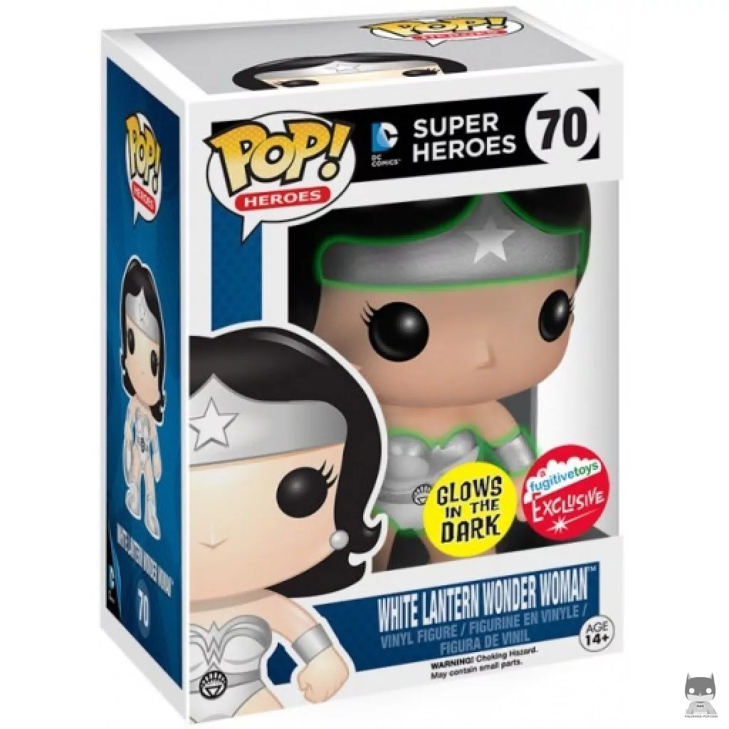 Figura Funko Pop! Wonder Woman Linterna Blanca (Brilla en la oscuridad) en su caja