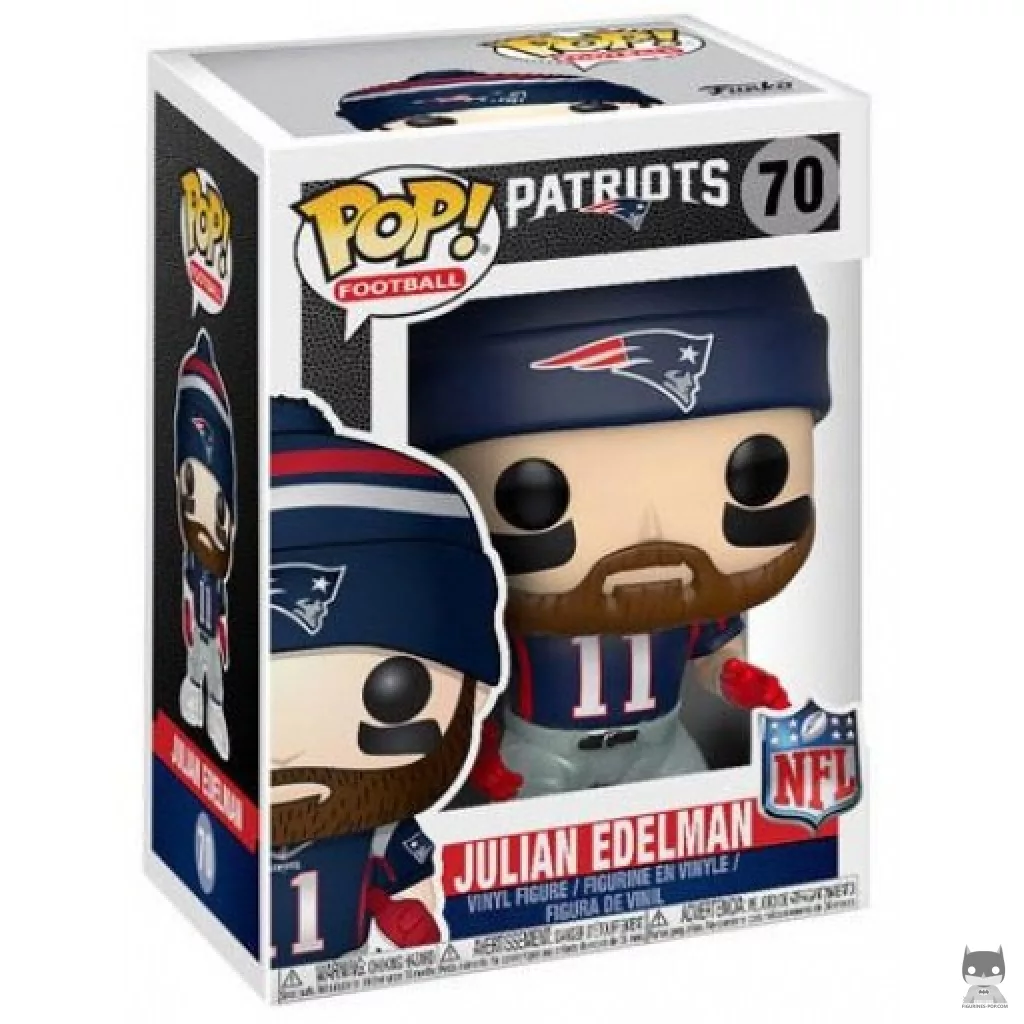 Figura Funko Pop! Julian Edelman (Patriots local) en su caja