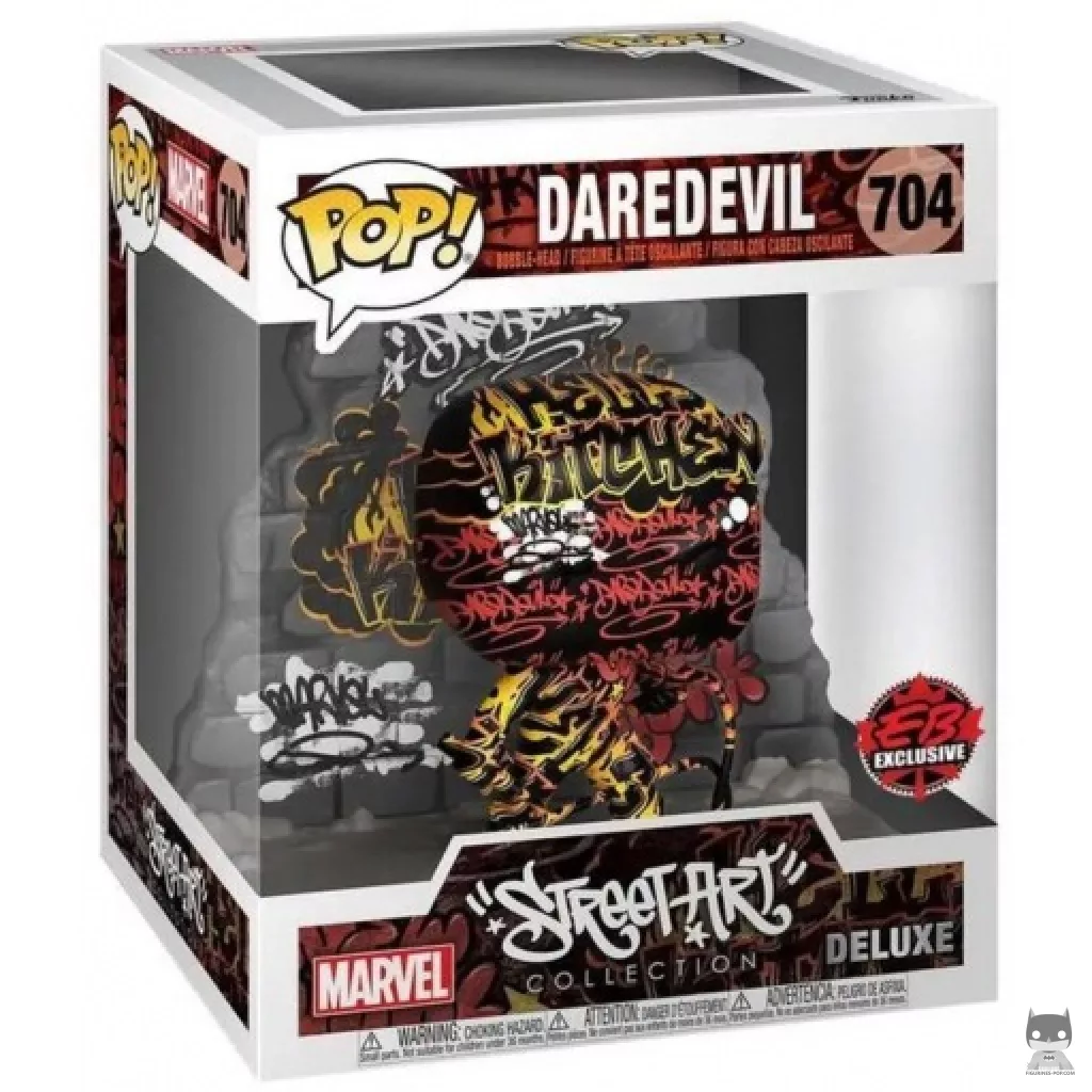 Figura Funko Pop! Daredevil Street Art en su caja