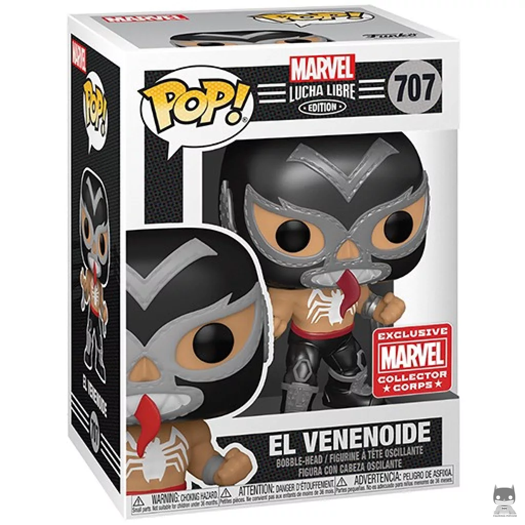 Figura Funko Pop! El Venenoide (Metalizado) en su caja