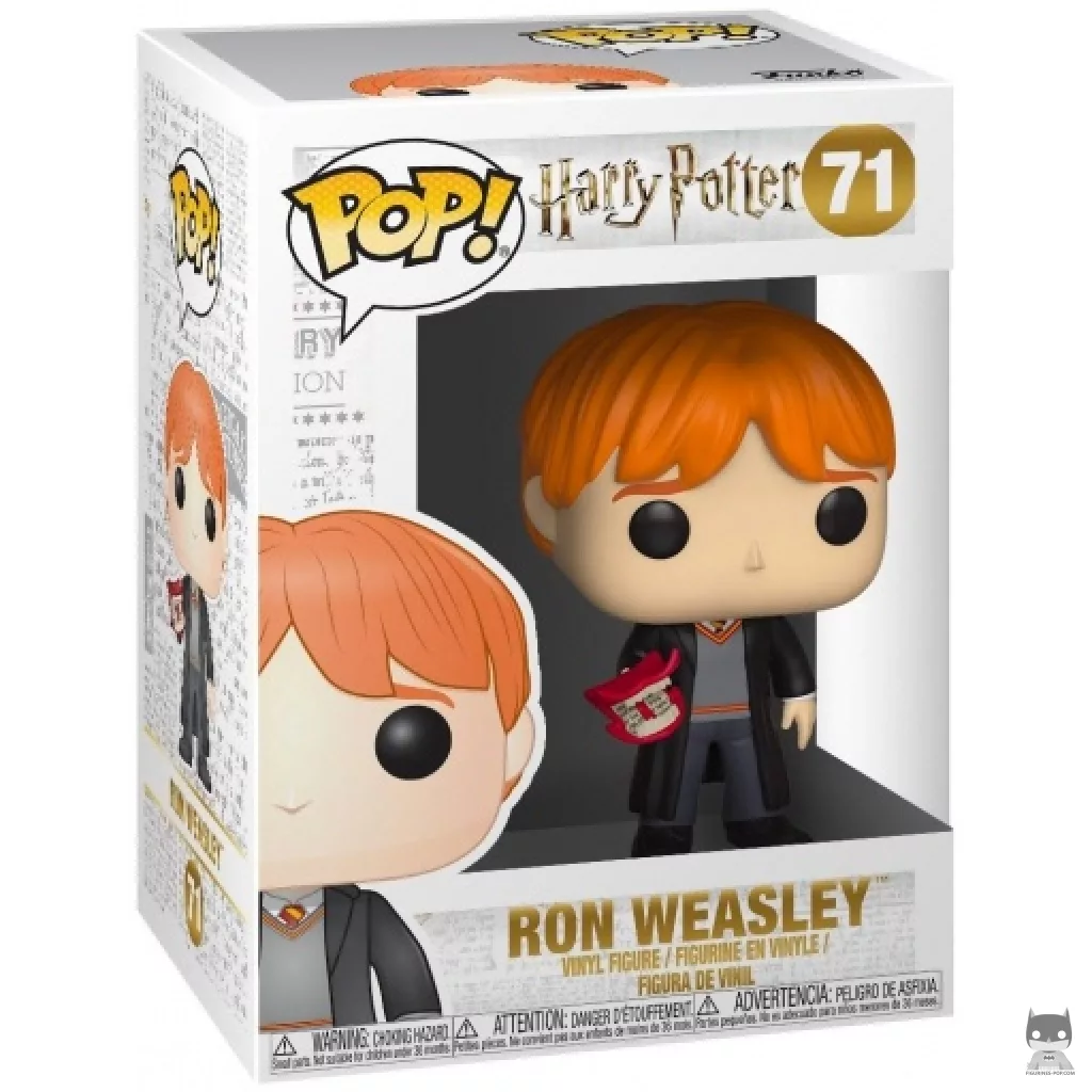 Figura Funko Pop! Ron Weasley con un vociferador en su caja