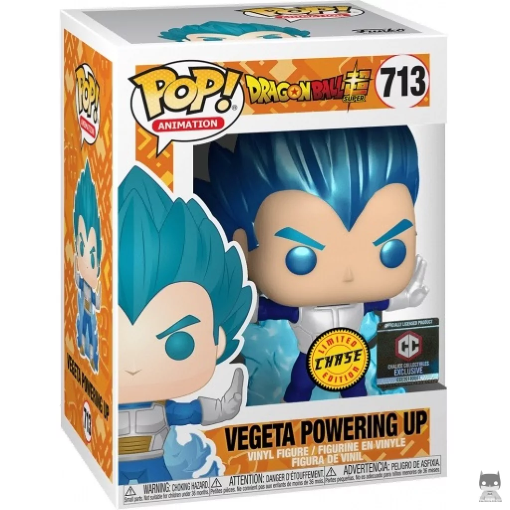 Figura Funko Pop! Vegeta aumentando su poder (Chase & Metalizado) en su caja