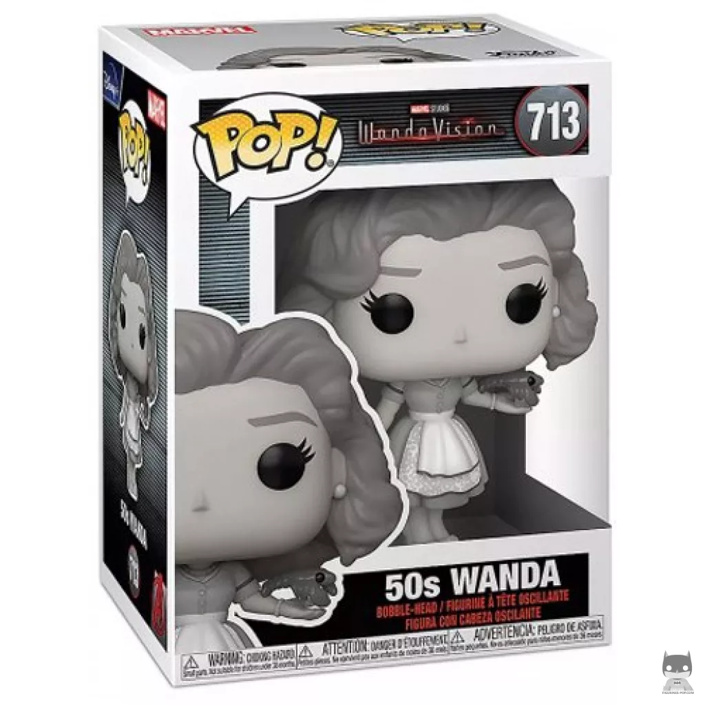 Figura Funko Pop! Wanda años 50 (Blanco y negro) en su caja