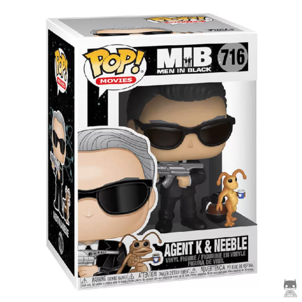 Figura Funko Pop! Agente K & Neeble en su caja