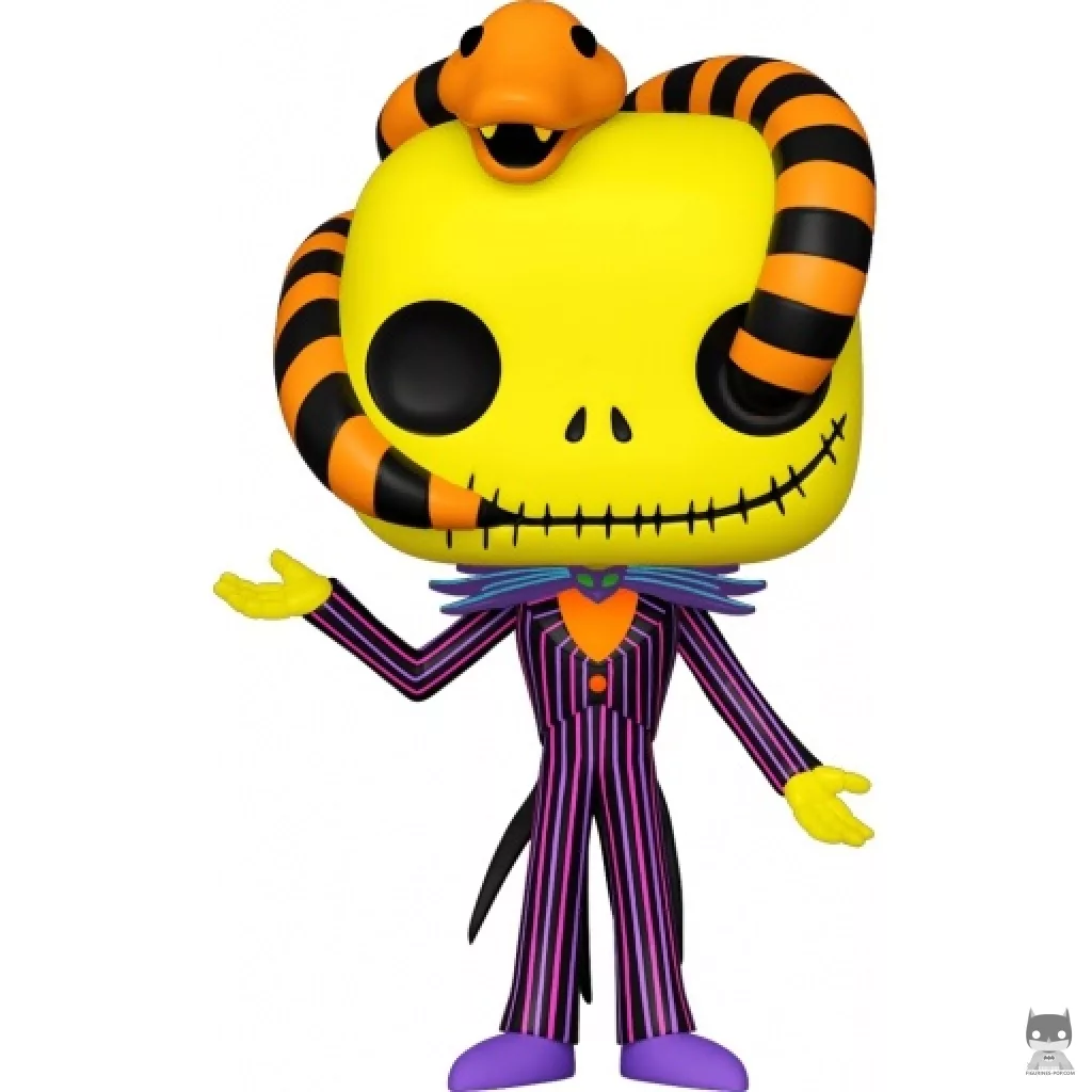 Figura Funko Pop! Jack Skellington con serpiente (Luz negra) (Pesadilla antes de Navidad)
