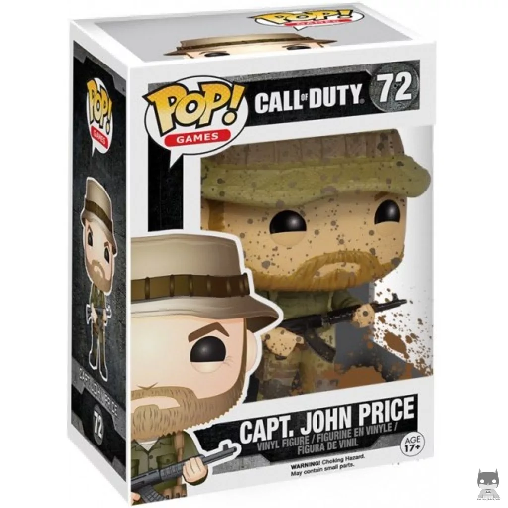 Figura Funko Pop! Captain John Price (Salpicado de barro) en su caja