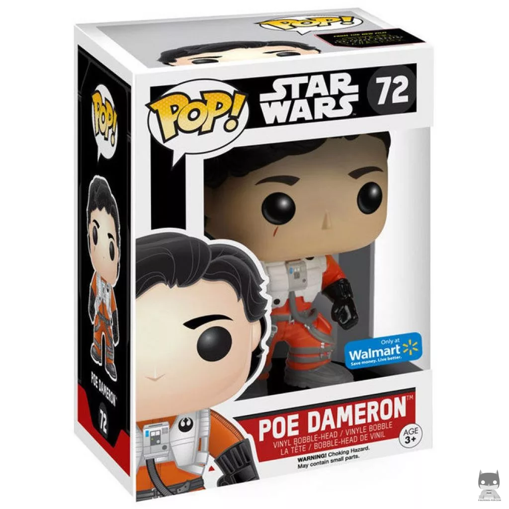 Figura Funko Pop! Poe Dameron sin máscara en su caja